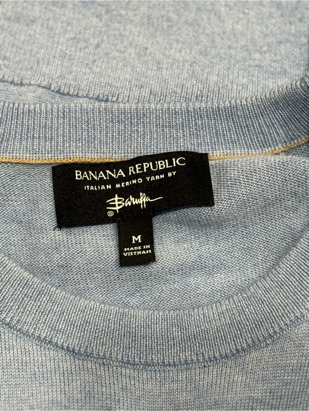 Banana Republic Italian Merino Wool Crewneck Preppy Sweater – Size M
